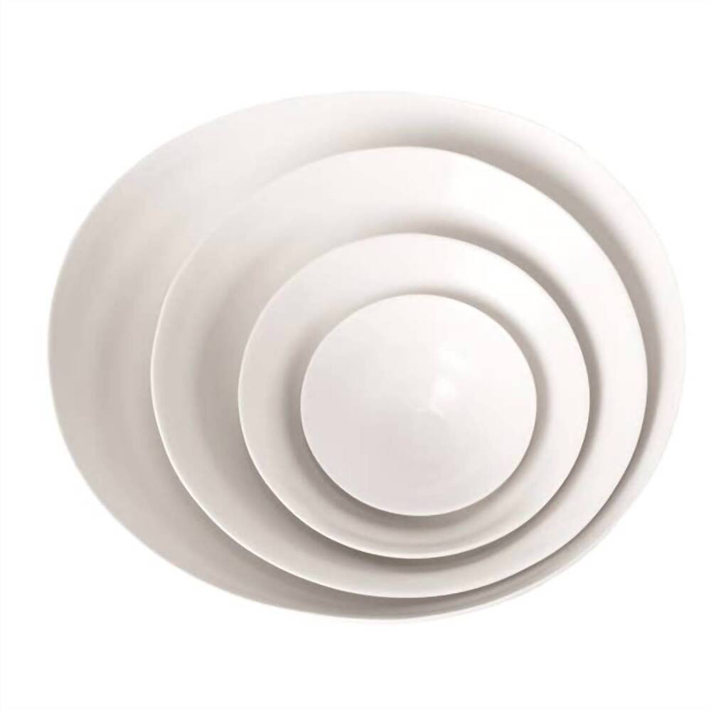 NEW URBAN OASIS medium ripple serving bowl in white